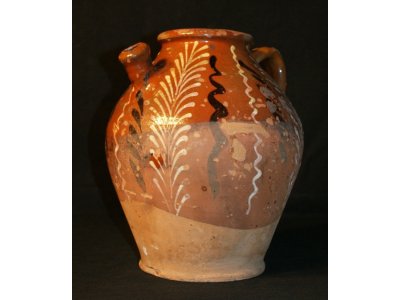 Cruche XIXème décor fougères