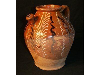 Cruche XIXème décor fougères