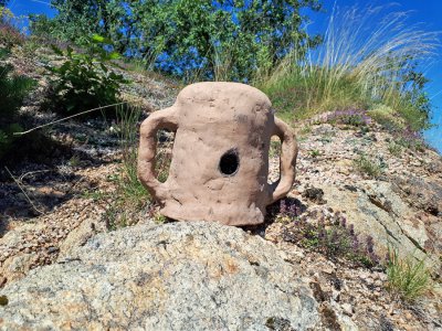 Enfumoir ancien en terre cuite